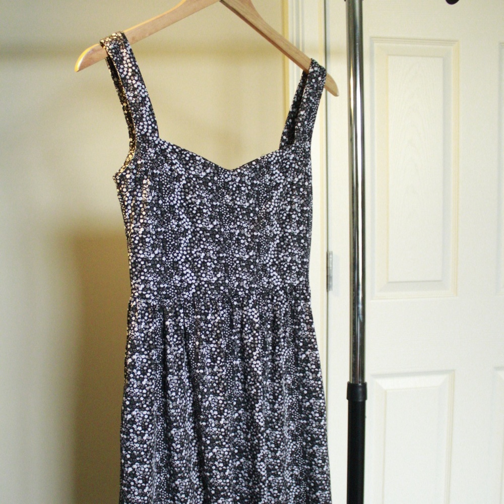 Black & White Floral Mini Dress